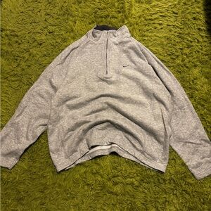 Gray 00s nike Quarter-Zip Sweatshirt